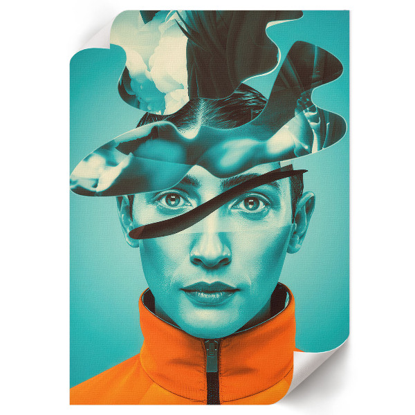 Surrealist portrait poster