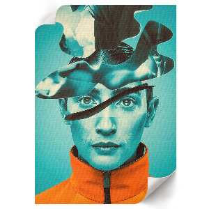 Surrealist portrait poster