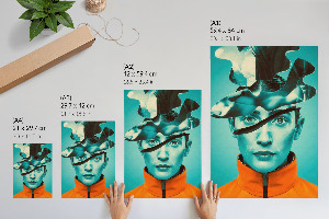 Surrealist portrait poster