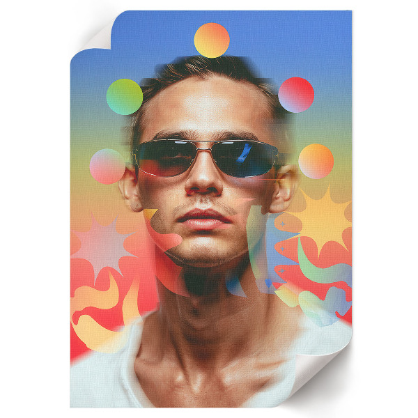Colorful portrait wall art