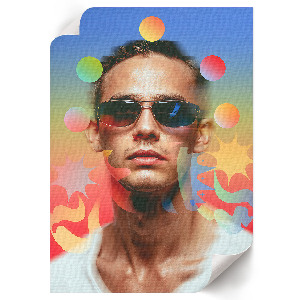 Colorful portrait wall art