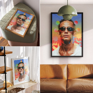 Colorful portrait wall art