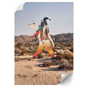 Art print Desert and figure