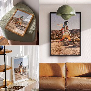 Art print Desert and figure