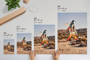 Art print Desert and figure
