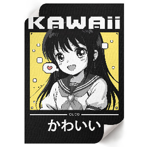 Kawaii anime wall print