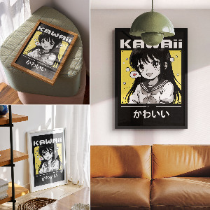 Kawaii anime wall print
