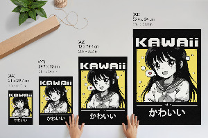 Kawaii anime wall print