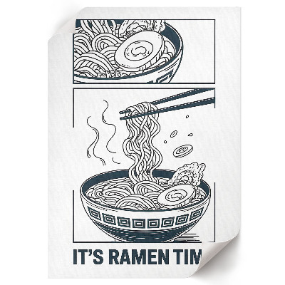 Decorative poster Ramen comic
