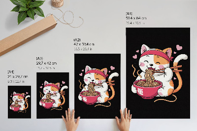 Poster Kitten with pasta