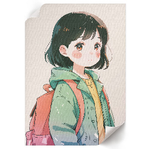 Wall art featuring an anime girl