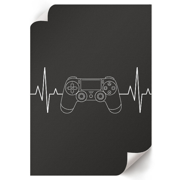 Art print featuring a gaming rhythm design