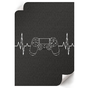 Art print featuring a gaming rhythm design