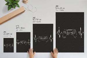 Art print featuring a gaming rhythm design