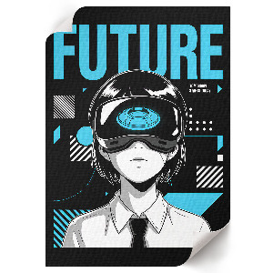 Futuristic graphics wall art