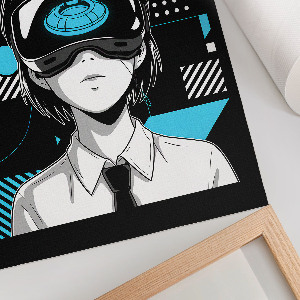 Futuristic graphics wall art