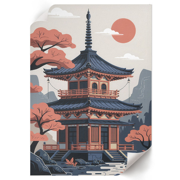 Art print of a temple in Japan