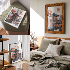 Art print Temple in Japan