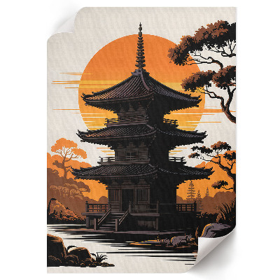Decorative poster Oriental temple