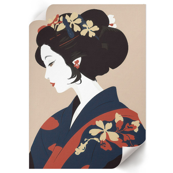 Poster Japanese woman