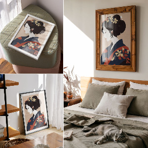 Poster Japanese woman