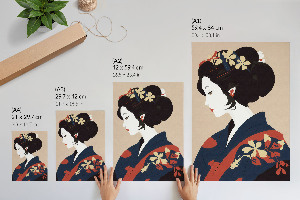 Poster of a Japanese woman