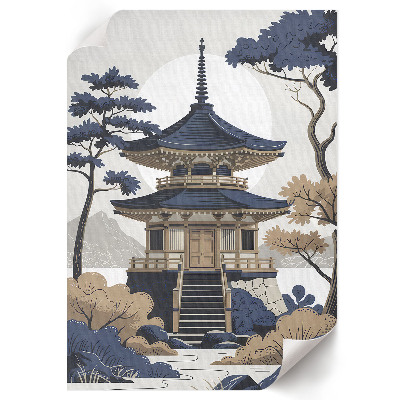 Wall art Japanese temple