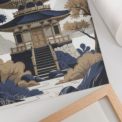 Wall art Japanese temple