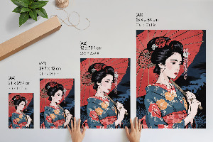 Wall print with Japanese elegance