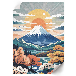 Art print of a mountain landscape