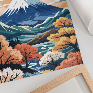 Art print of a mountain landscape