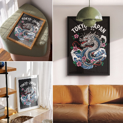 Decorative poster Japanese dragon