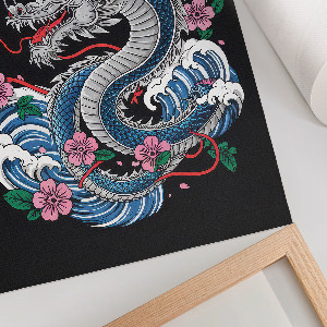 Decorative poster featuring a Japanese dragon