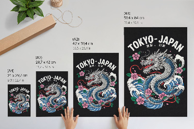 Decorative poster Japanese dragon