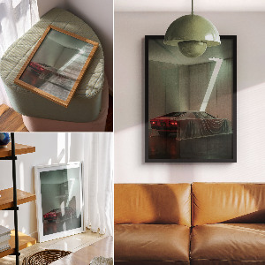 Wall print Covered car