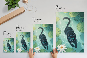 Wall print Kitten in the water