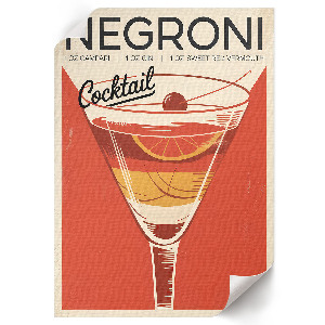 Vintage cocktail poster