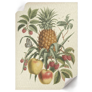 Wall print with a botanical fruit motif