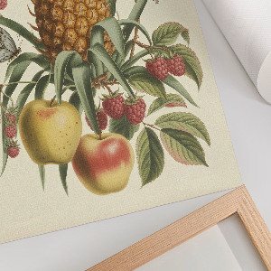 Wall print with a botanical fruit motif