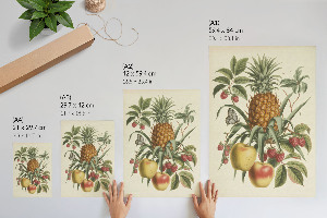 Wall print with a botanical fruit motif