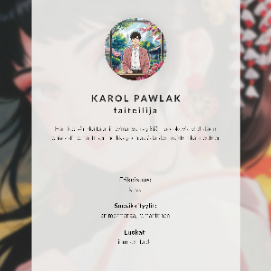 Decorative poster Anime look