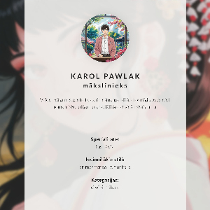 Decorative poster Anime look