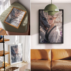 Wall art The Woman and the Dragon