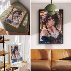 Fairytale illustration wall print