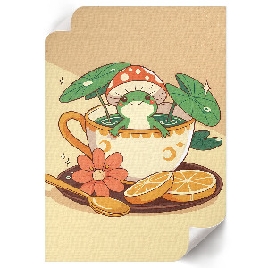 Art print Frog in a cup
