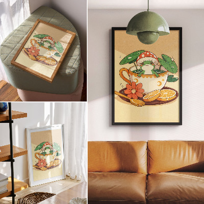 Art print Frog in a cup