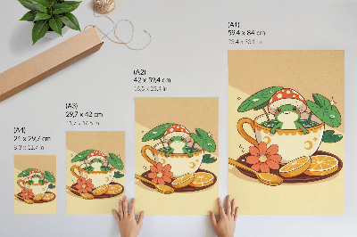 Art print Frog in a cup