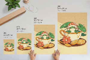 Art print Frog in a cup