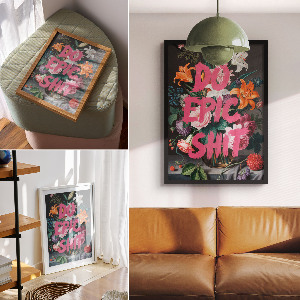 Wall art To epix shit, flowers