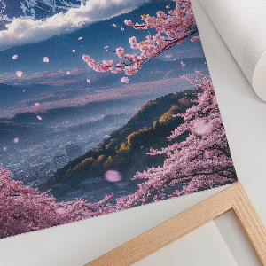 Decorative poster with an Asian landscape motif